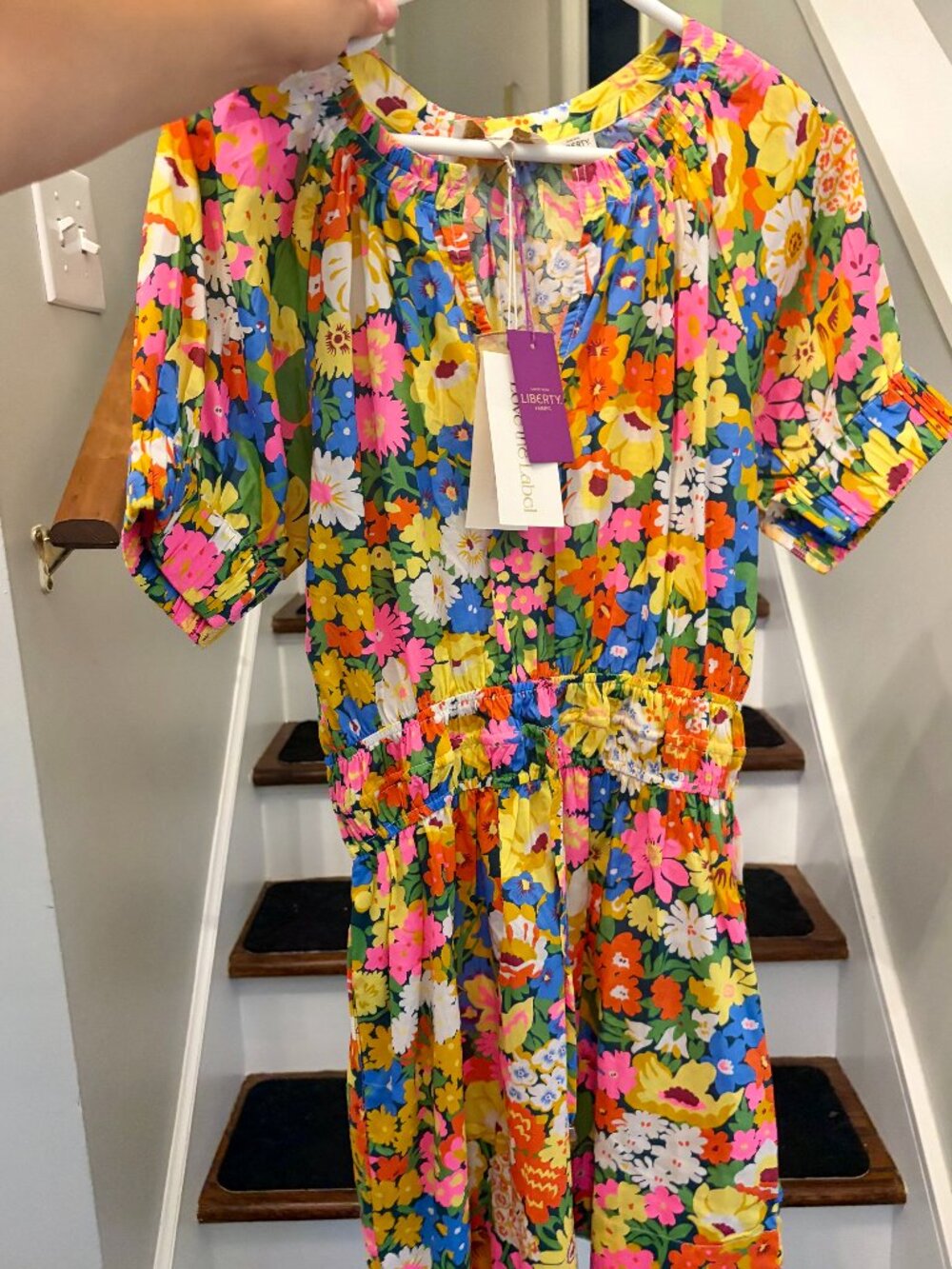 NWT Liberty of London + Love the Label Lordethorpe Neon Floral Dress XS